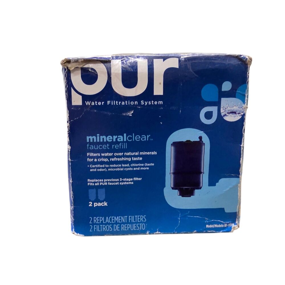 PUR MineralClear Faucet Water Filter Refill RF-9999 - 2 Pack - FACTORY SEALED
